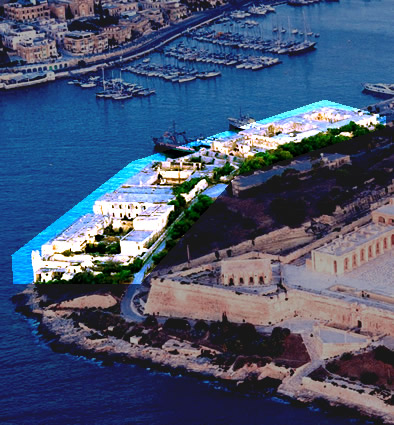 Arial View of the Malta Lazaretto